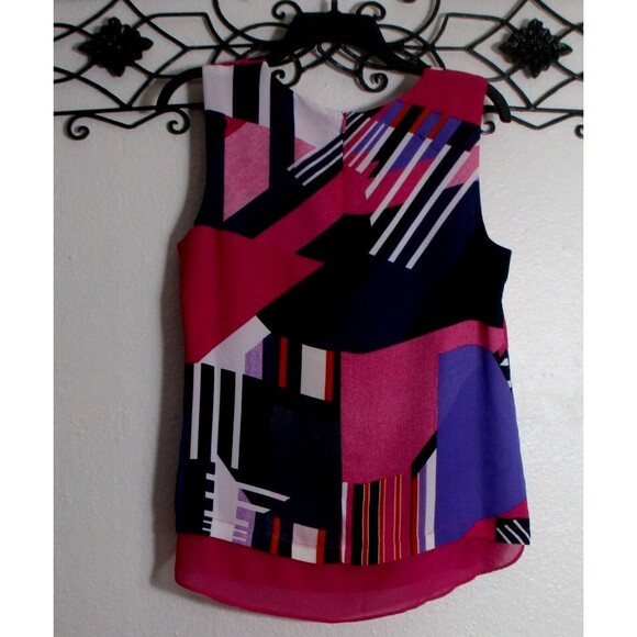 Rose & Olive Women's Top Size M Sleeveless Multicolored Round Neck - Picture 2 of 5